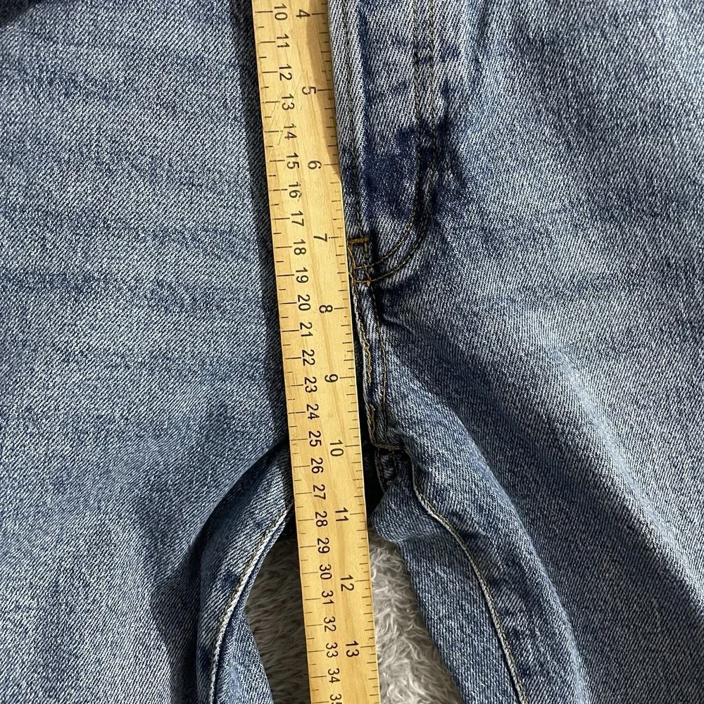 We The Free Jeans Womens 26‎ Skinny Blue Stretch Light Wash Button Fly Raw Hems